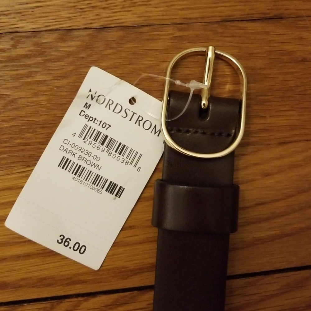 Nordstrom Medium Dark Brown Belt